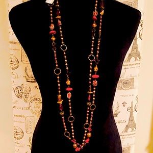 Treska Nebula Long Beaded Necklace Treska Nebula Long Beaded Necklace